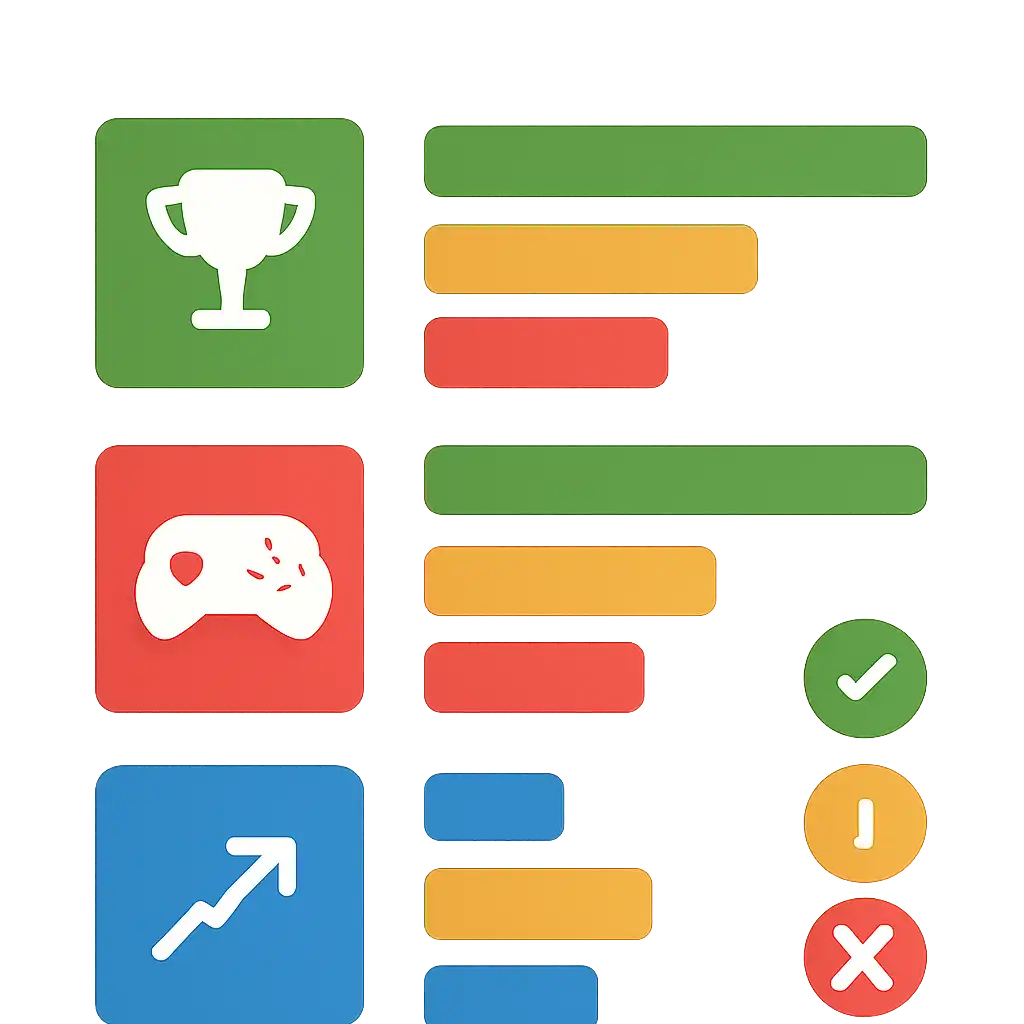 Infographic comparing options using coloured bars and, Bharat Club Games & Predictions