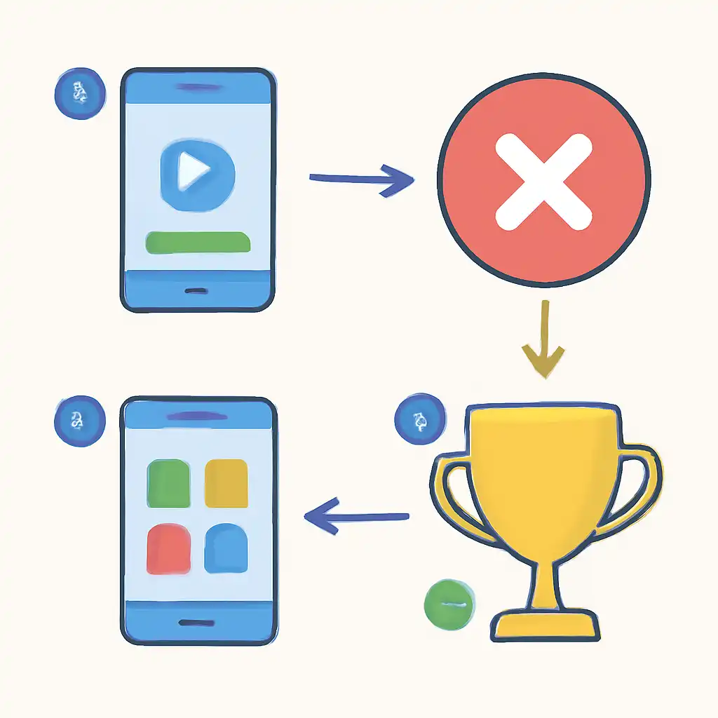 Annotated step diagram: Your game is fake your game… process with numbered callouts, Bharat Club
