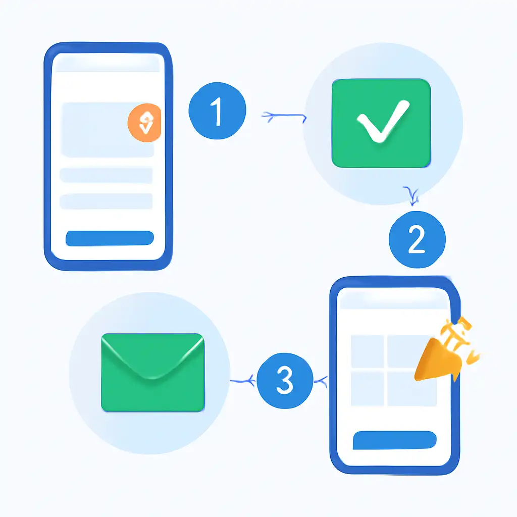 Annotated step diagram: How to Register on Bharat Club? process with numbered callouts