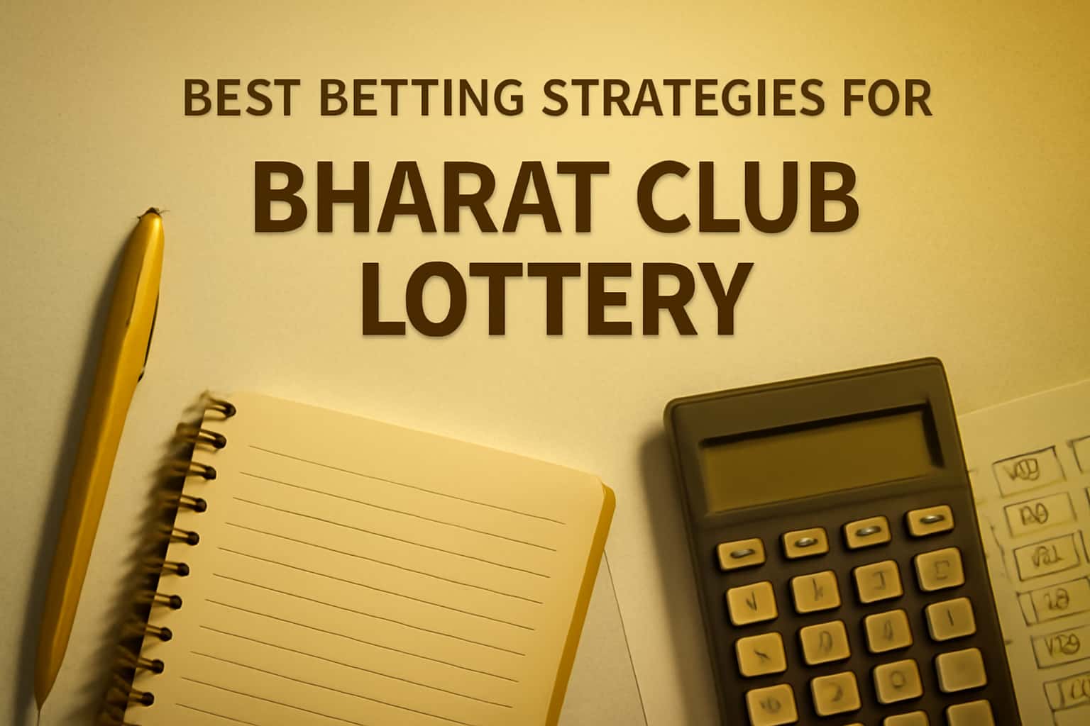 An informative representation of strategies related to the Bharat Club Lottery.