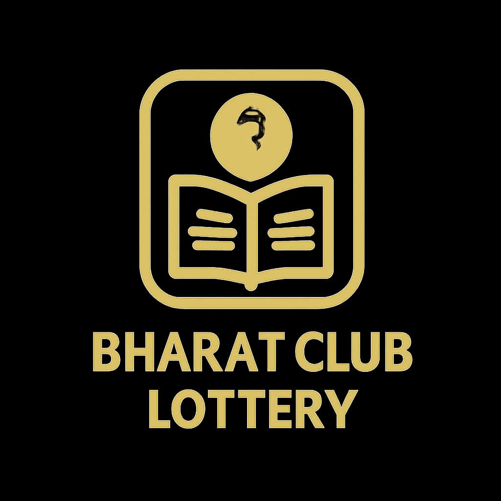 A professional badge depicting Bharat Club Lottery features.