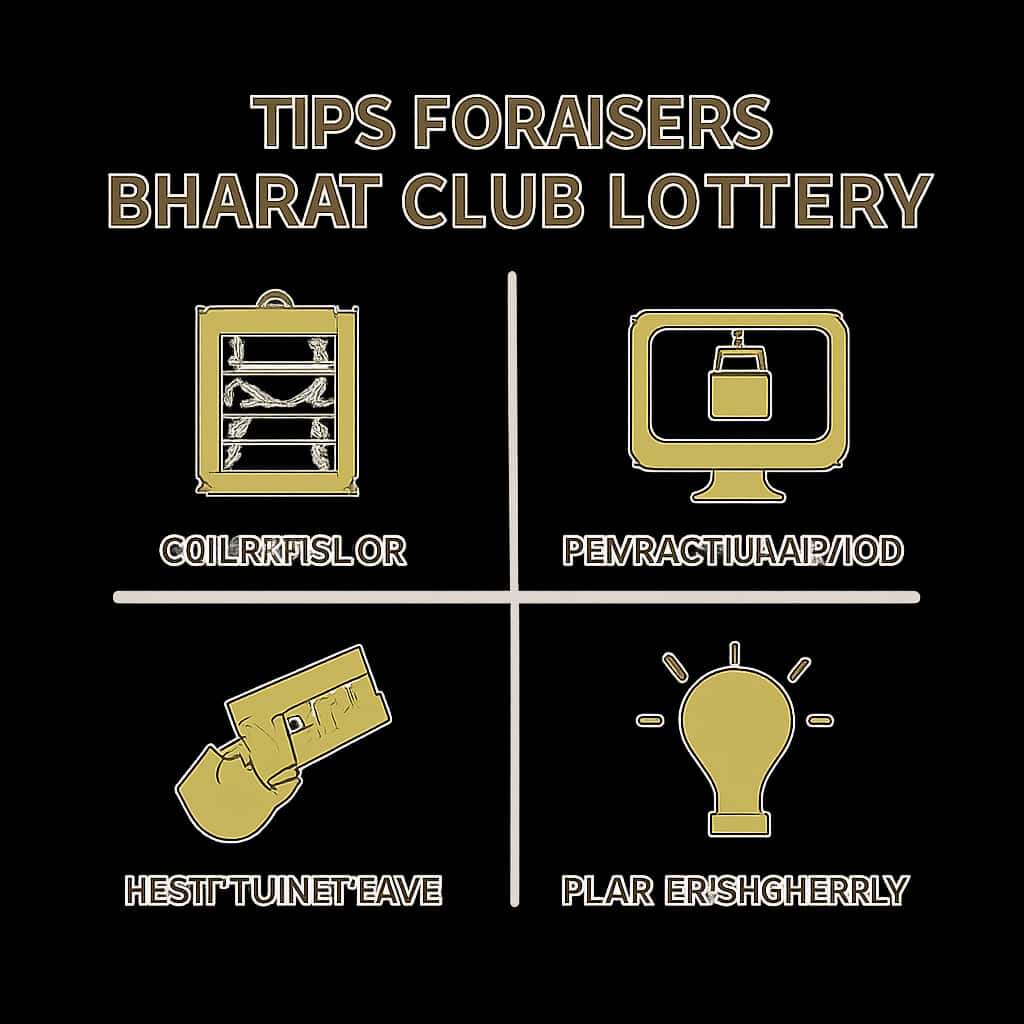 An educational illustration about tips for Bharat Club Lottery users.