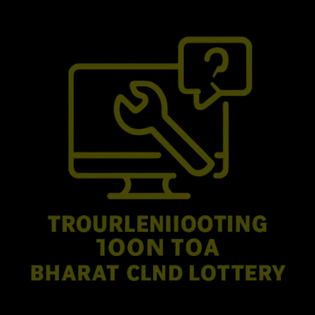 An icon representing troubleshooting login for Bharat Club Lottery.